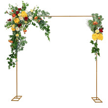 Wedding Arch Backdrop Stand, 3x3M Metal Square Frame Stand, Height Adjustable Garden Balloon Arbour with Bases for Wedding Birthday Party Baby Shower