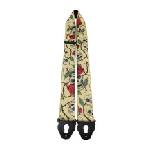 Perri's Leathers TWSPL-7058 Jacquard Guitar Strap with Locking ends - 2", Skull & Rose