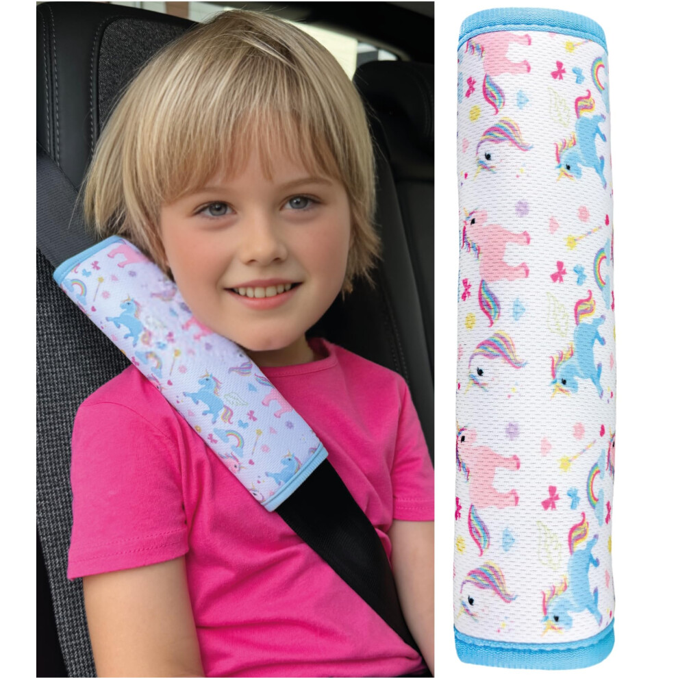 Heckbo 1X Kids Car Seat Belt Pads Seat Belt Protectors - Unicorn - Seat Belt Pads For Kids And Babies- Ideal For Any Seat Belt Car Booster Seat Kids