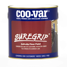 Coo-Var SureGrip Non Slip Anti Slip Floor Paint for Concrete, Metal & Wood (5 Litre, White)