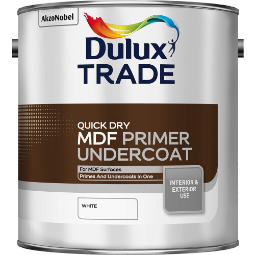 Dulux Trade Quick Dry MDF Primer Undercoat 2.5 Litres Tracked Postage