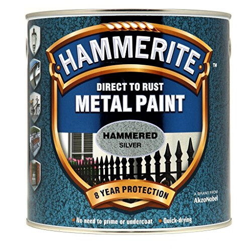 Hammerite Hammerite Metal Paint Hammered 2.5L Silver