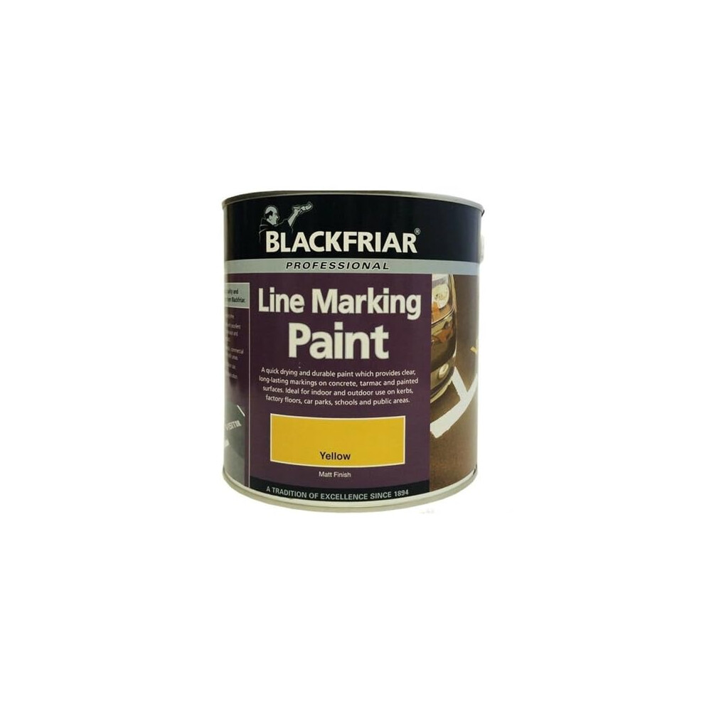 Blackfriar Road Line Marking Paint Yellow - 2.5 Litre 5013296450157