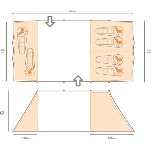 Regatta Regatta Karuna Vis a Vis 6 Man Tunnel Tent 2