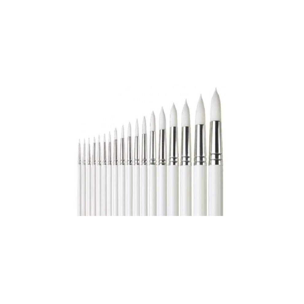 Pro Arte White Series 31 Artist Nylon Watercolour Acrylic Oil Paint Single Round Paintbrush (000)