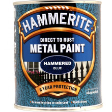 Hammerite Metal Paint Hammered 750ml Blue by Hammerite