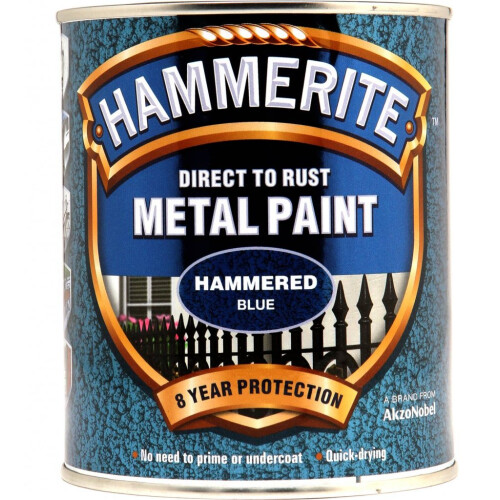 Hammerite Hammerite Metal Paint Hammered 750ml Blue by Hammerite