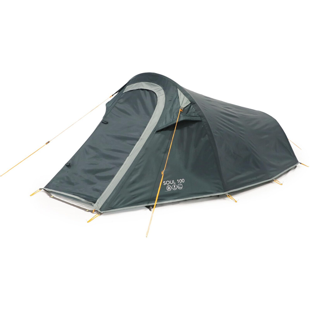 Vango Soul Tent With Darkened Bedroom, Compact, Lightweight, Tunnel, Easy To Pitch, Backpacking, Festivals, Wild Camping, Hiking, 3000Mm Hh (Deep