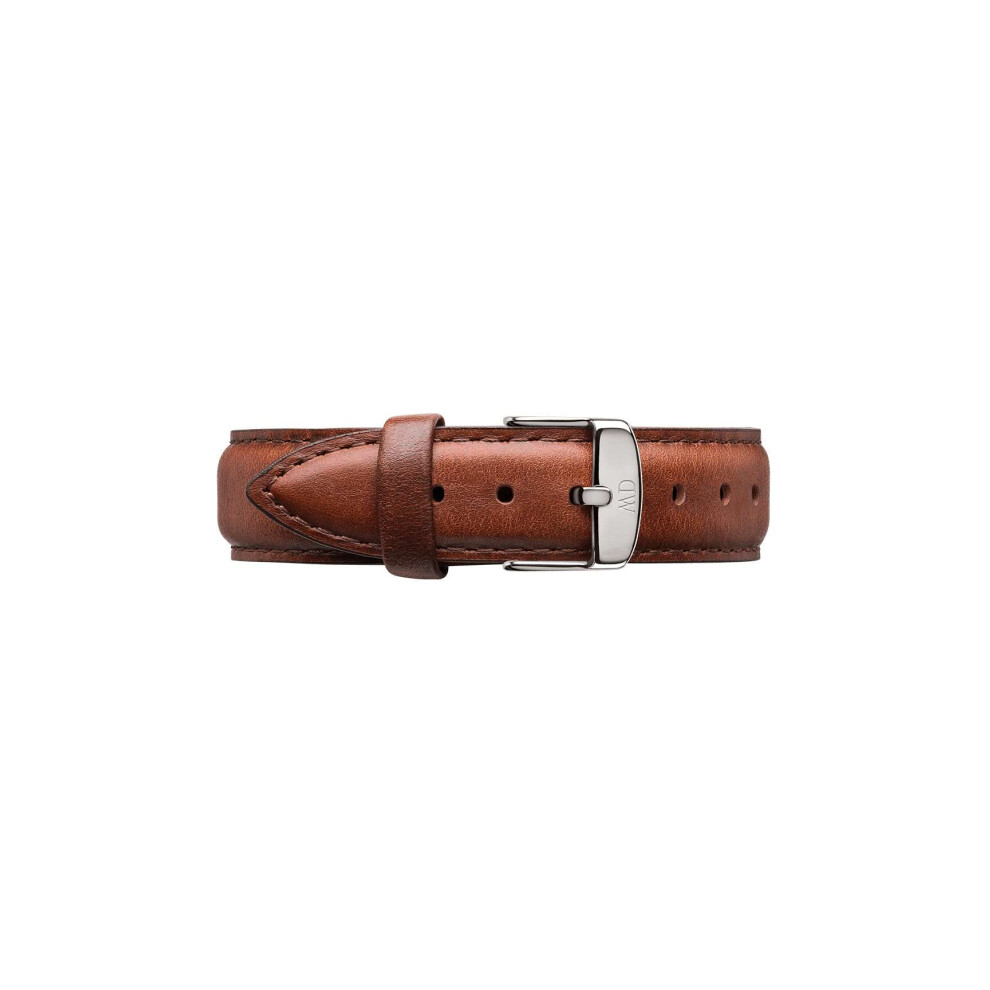 Daniel Wellington Classic St Mawes, Brown/Silver Watch Strap, 18mm, Leather, for Women and Men