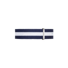 Daniel Wellington Classic Glasgow, Blue-White/Silver Watch Strap, 20mm, NATO, for Men