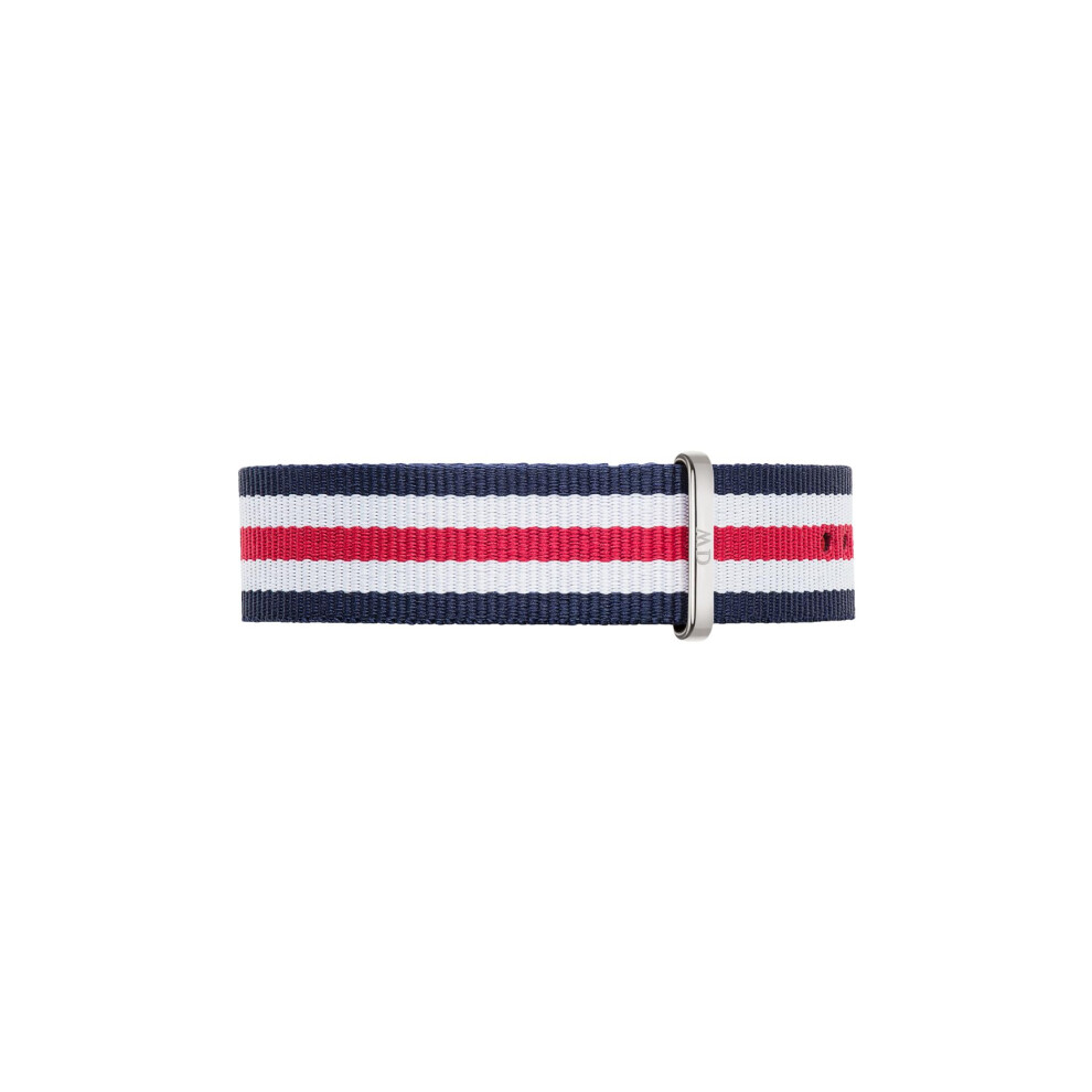 Daniel Wellington Classic Canterbury, Blue-White-Red/Silver Watch Strap, 20mm, NATO, for Men