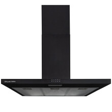 Russell Hobbs Chimney Cooker Hood 90cm T-Shaped Kitchen Extractor Fan in Black, 3 Speed Settings & LED Light Extraction & Recirculation Features, 3 x