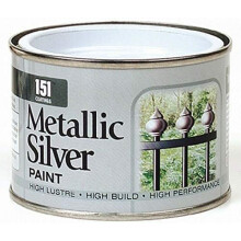 YSAMAX 151 Metallic Silver Paint - Durable Anti-Corrosive Coating for Wood & Metal Interior/Exterior Surfaces (Pack of 1)
