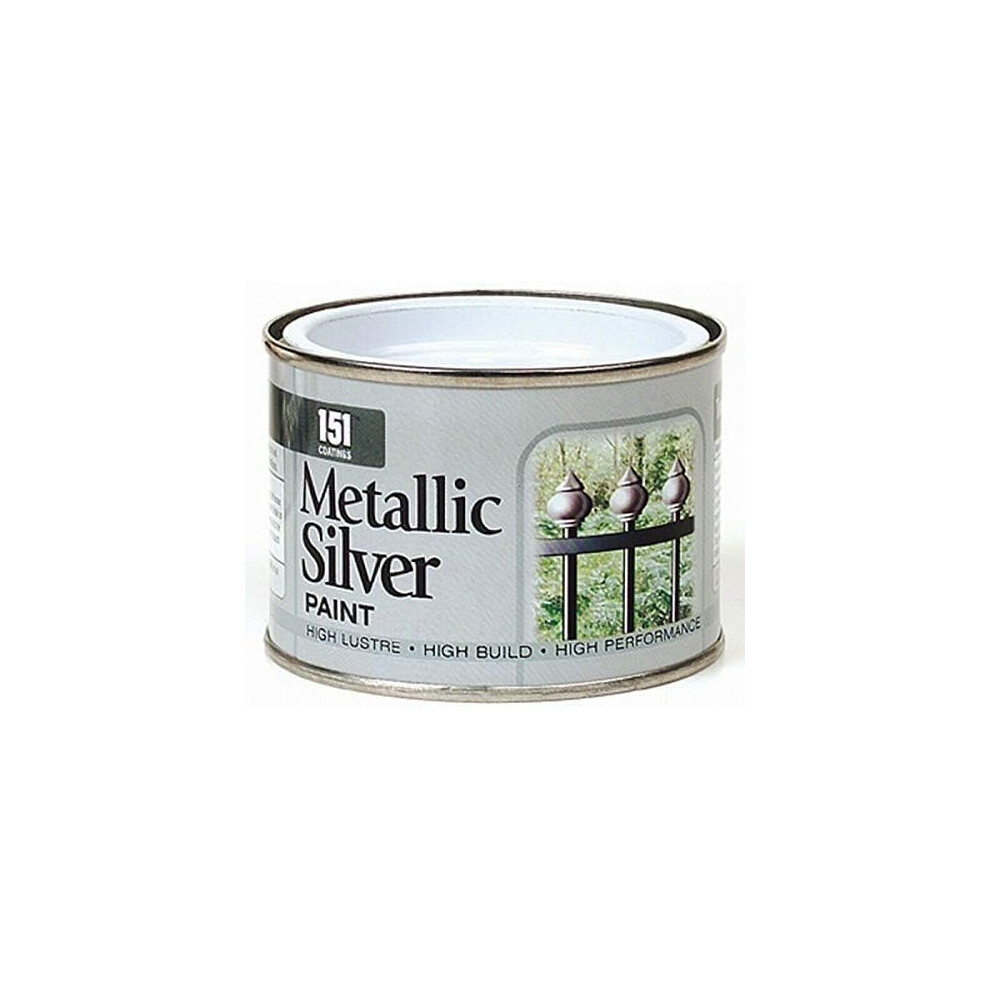 Ysamax 151 Metallic Silver Paint - Durable Anti-Corrosive Coating For Wood & Metal Interior/Exterior Surfaces (Pack Of 1) 5061033259037