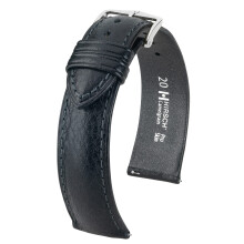 Hirsch Camelgrain 14mm Medium Black Leather Watch Strap 01009150-1-14