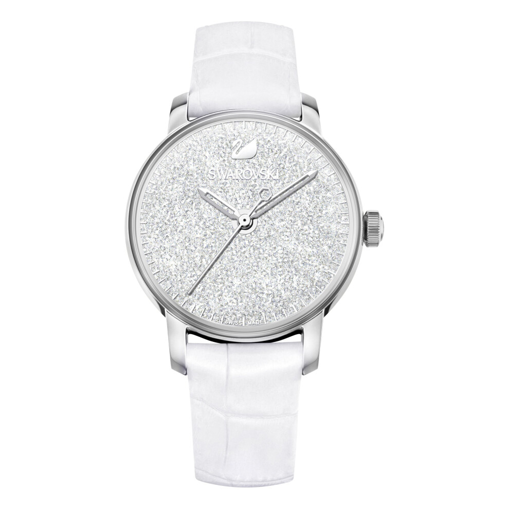 Swarovski Womens Quartz Watch, Analogue Classic Display and Leather Strap 5295383