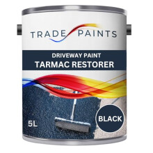 Driveway Restorer Paint For Tarmac, Asphalt, Stone, Brick & Block - High Performance Tarmac Paint For Driveways (Black, 5 Litre)