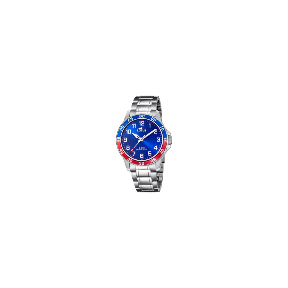 LOTUS Watch Model 18786/1 from The Junior Collection, 36 mm Blue case with Steel Strap for Cadet