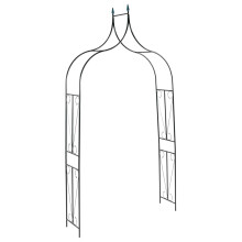 vidaXL Dark Green Garden Arch, Outdoor Iron Garden Arbour for Patio Weddings and Climbing Plants, Weather-Resistant, Easy Assembly