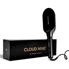 CLOUD NINE The Original Hot Brush | with Hair Tame Tessellation? Variable Temperature Control Moisture-Locking Mineral | Flat Bristles Design |