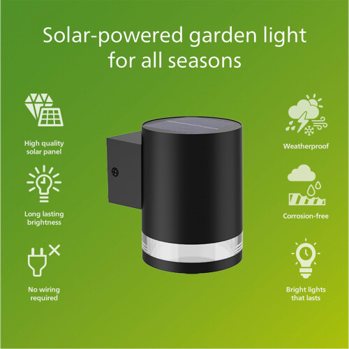 Philips Wandleuchte - PHILIPS - Fyce - Solarenergie - Schwarz 1