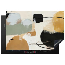 KitchenYeah? Induction Hob Protector Mat 20.1"x30.3" / 77x51 cm Cooker Top Protectors Cover Ceramic Covers Electric Hobs Vinyl Paint - Abstract -