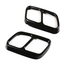 1Pair Rear Dual Exhaust Muffler Pipe Cover Trim for X204 W218 2012-2017 Tail Throat Frame A