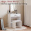 Home Discount (White) Isla 1 Drawer Dressing Table Stool Mirror Set 5