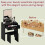 Home Discount (Black) Isla 1 Drawer Dressing Table Stool Mirror Set 6