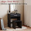 Home Discount (Black) Isla 1 Drawer Dressing Table Stool Mirror Set 5