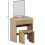 Home Discount (Pine) Isla 1 Drawer Dressing Table Stool Mirror Set 7