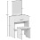 Home Discount (White) Isla 1 Drawer Dressing Table Stool Mirror Set 7