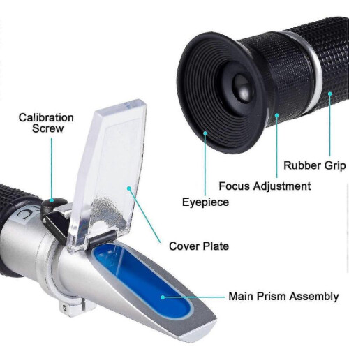 Honey Refractometer with Atc Refractometer for Honey Moisture, Brix, And Baume, 58-90% Brix Scale Range Honey 1