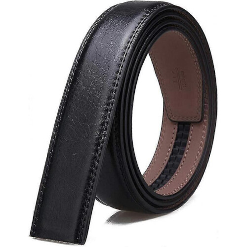 (style20) Men's Leather Ratchet Belt Strap Only 35mm Leather Belt