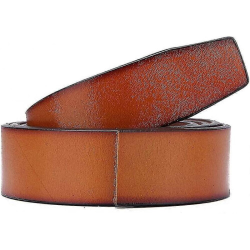 (style5) Men's Leather Ratchet Belt Strap Only 35mm Leather Belt