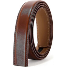 (style14) Men's Leather Ratchet Belt Strap Only 35mm Leather Belt