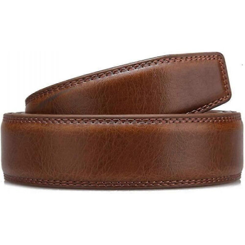(style17) Men's Leather Ratchet Belt Strap Only 35mm Leather Belt 1