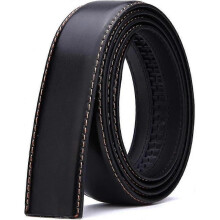 (style24) Men's Leather Ratchet Belt Strap Only 35mm Leather Belt