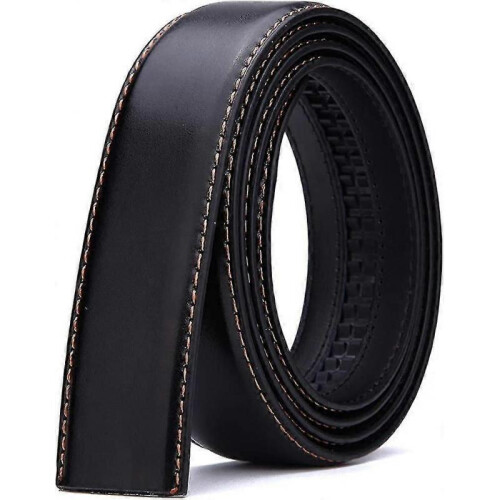 (style24) Men's Leather Ratchet Belt Strap Only 35mm Leather Belt