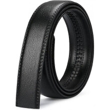(StyleA) Men's Leather Ratchet Belt Strap Only 35mm Leather Belt