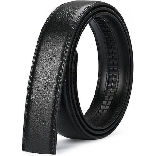 (style15) Men's Leather Ratchet Belt Strap Only 35mm Leather Belt