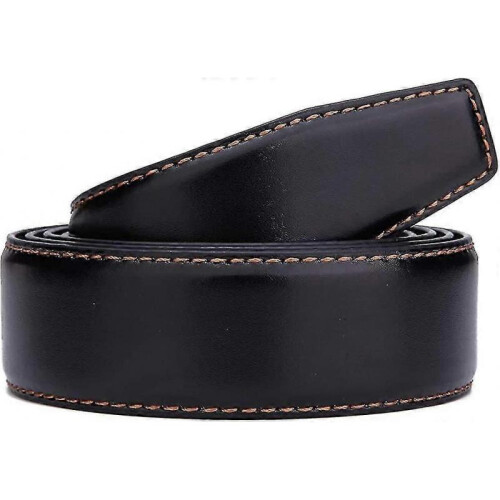 (style24) Men's Leather Ratchet Belt Strap Only 35mm Leather Belt 1