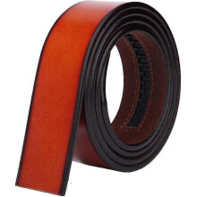 (style2) Men's Leather Ratchet Belt Strap Only 35mm Leather Belt