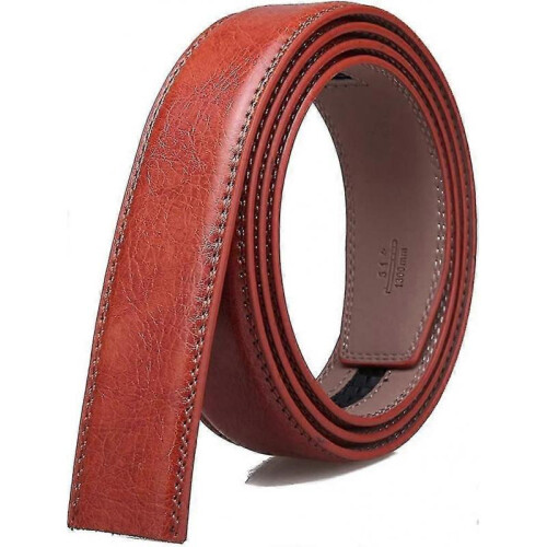 (style3) Men's Leather Ratchet Belt Strap Only 35mm Leather Belt