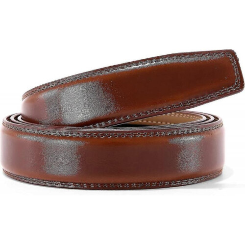 (style14) Men's Leather Ratchet Belt Strap Only 35mm Leather Belt 1