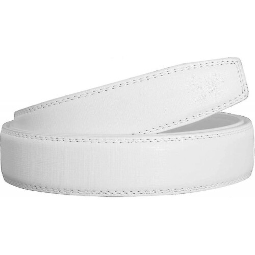 (style9) Men's Leather Ratchet Belt Strap Only 35mm Leather Belt 1