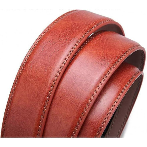 (style3) Men's Leather Ratchet Belt Strap Only 35mm Leather Belt 2