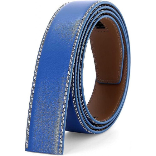 (style4) Men's Leather Ratchet Belt Strap Only 35mm Leather Belt