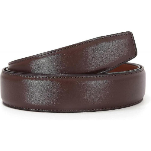 (style6) Men's Leather Ratchet Belt Strap Only 35mm Leather Belt 2