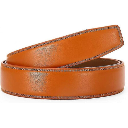 (style16) Men's Leather Ratchet Belt Strap Only 35mm Leather Belt 1